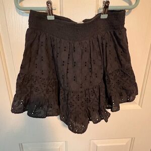 American Eagle Outfitters Black Textured Skirt